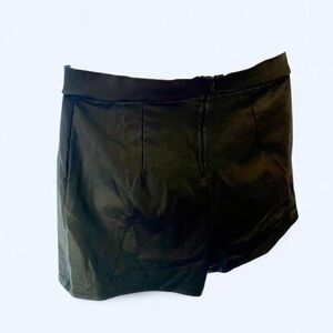 Windsor Black Faux Leather Women's Mini Shorts XL